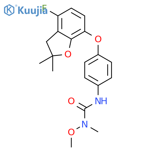 Urea, N'-[4-[(4-fluoro-2,3-dihydro-2,2-dimethyl-7-benzofuranyl)oxy]phenyl]-N- methoxy-N-methyl- structure