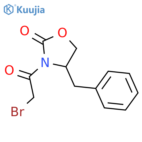 2-Oxazolidinone, 3-(bromoacetyl)-4-(phenylmethyl)-, (4R)- structure
