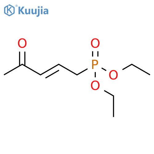 Phosphonic acid, (4-oxo-2-pentenyl)-, diethyl ester, (E)- structure