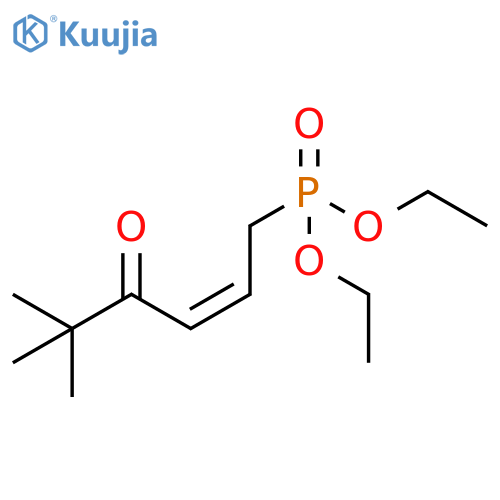 Phosphonic acid, (5,5-dimethyl-4-oxo-2-hexenyl)-, diethyl ester, (Z)- structure