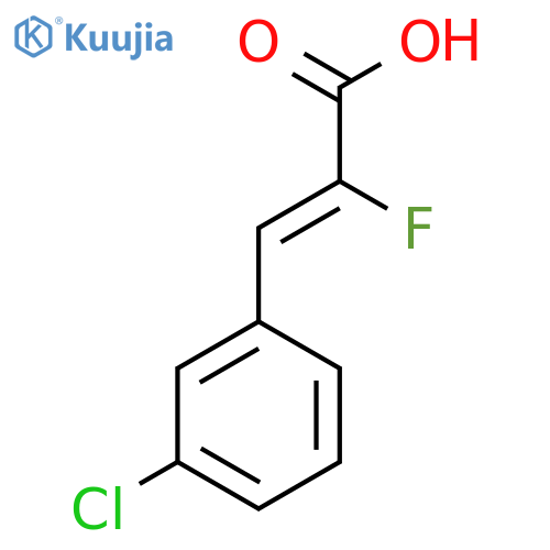 (2Z)-3-(3-Chlorophenyl)-2-fluoroprop-2-enoic acid structure