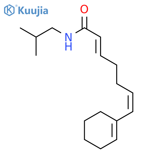 2,6-Heptadienamide, 7-(1-cyclohexen-1-yl)-N-(2-methylpropyl)-, (E,Z)- structure
