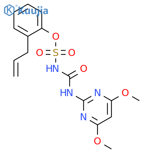Sulfamic acid, [[(4,6-dimethoxy-2-pyrimidinyl)amino]carbonyl]-, 2-(2-propenyl)phenyl ester structure