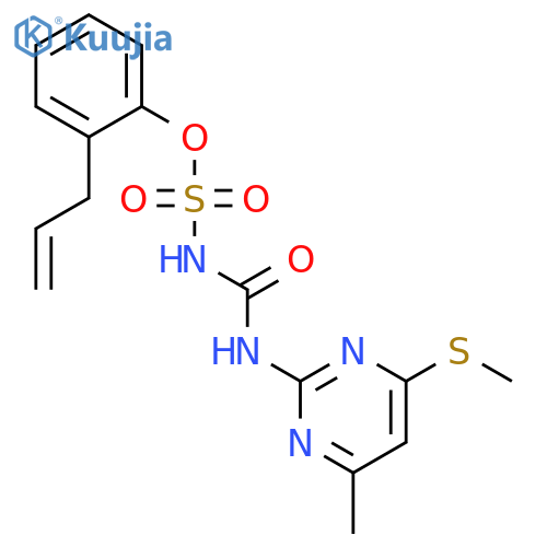 Sulfamic acid, [[[4-methyl-6-(methylthio)-2-pyrimidinyl]amino]carbonyl]-, 2-(2-propenyl)phenyl ester structure