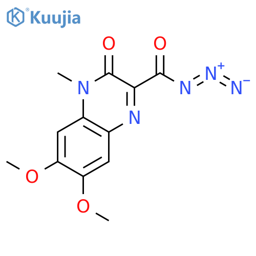 6,7-Dimethoxy-4-methyl-3-oxo-3,4-dihydroquinoxaline-2-carboxylic acid--triaza-1,2-dien-2-ium-1-ide (1/1) structure