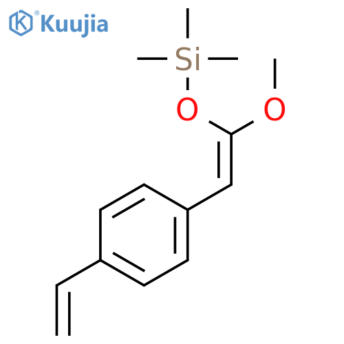 Silane, [[2-(4-ethenylphenyl)-1-methoxyethenyl]oxy]trimethyl- structure