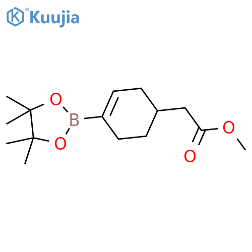 methyl 2-(4-(4,4,5,5-tetramethyl-1,3,2-dioxaborolan-2-yl)cyclohex-3-enyl)acetate structure