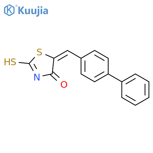 (5E)-5-(Biphenyl-4-ylmethylene)-2-mercapto-1,3-thiazol-4(5H)-one structure