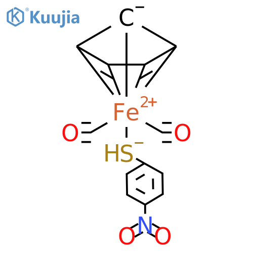 Iron, dicarbonyl(h5-2,4-cyclopentadien-1-yl)(4-nitrobenzenethiolato-S)-(9CI) structure