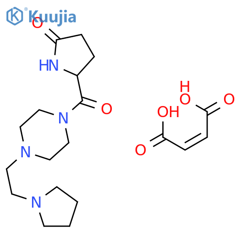 Piperazine, 1-[(5-oxo-2-pyrrolidinyl)carbonyl]-4-[2-(1-pyrrolidinyl)ethyl]-, (Z)-2-butenedioate (1:1) structure