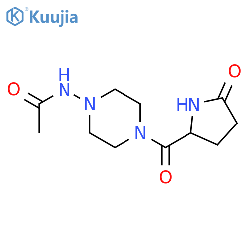 Acetamide, N-[4-[(5-oxo-2-pyrrolidinyl)carbonyl]-1-piperazinyl]- structure