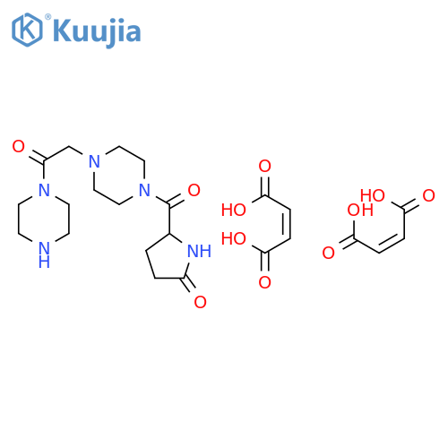 Piperazine, 1-[2-oxo-2-(1-piperazinyl)ethyl]-4-[(5-oxo-2-pyrrolidinyl)carbonyl]-, (Z)-2-butenedioate (1:2) structure