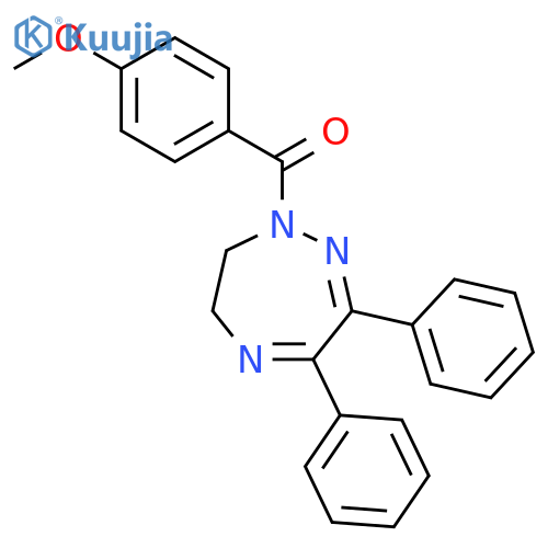 1H-1,2,5-Triazepine, 6,7-dihydro-1-(4-methoxybenzoyl)-3,4-diphenyl- structure