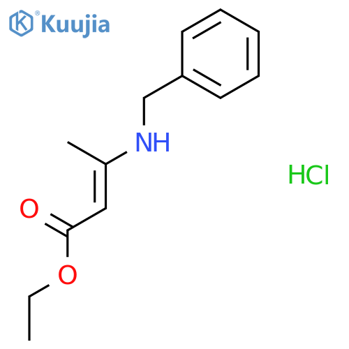 2-Butenoic acid, 3-[(phenylmethyl)amino]-, ethyl ester, hydrochloride structure