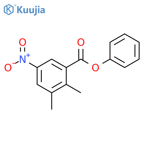 Benzoic acid, 2,3-dimethyl-5-nitro-, phenyl ester structure