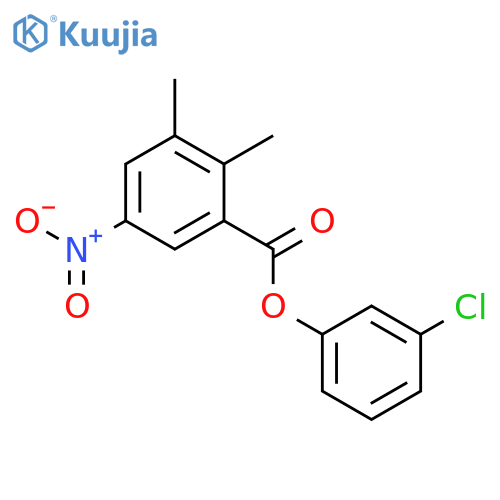 Benzoic acid, 2,3-dimethyl-5-nitro-, 3-chlorophenyl ester structure