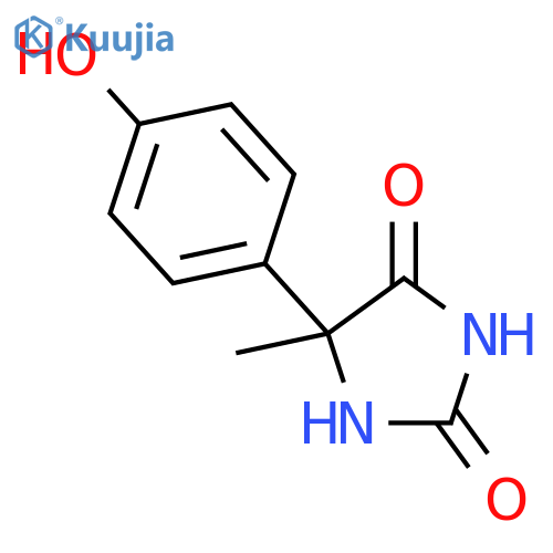 5-(4-hydroxyphenyl)-5-methylimidazolidine-2,4-dione structure