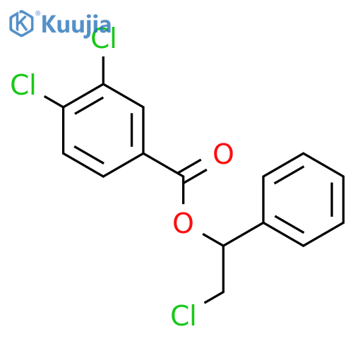 Benzoic acid, 3,4-dichloro-, 2-chloro-1-phenylethyl ester structure