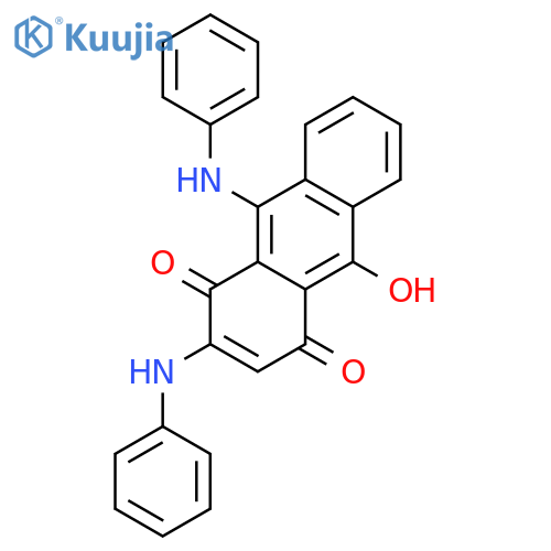 2,9-dianilino-10-hydroxyanthracene-1,4-dione structure