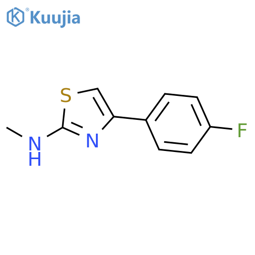 4-(4-fluorophenyl)-N-methyl-1,3-thiazol-2-amine structure