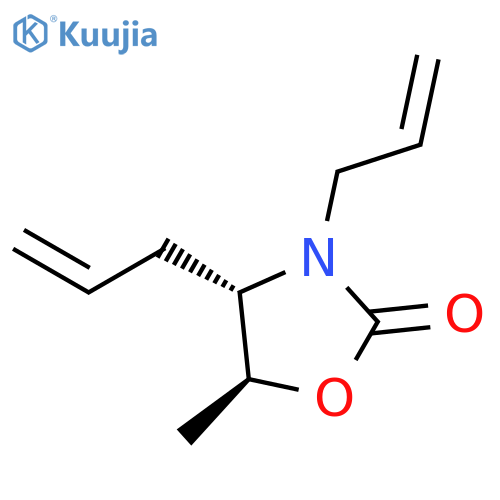 2-Oxazolidinone, 5-methyl-3,4-di-2-propenyl-, trans- structure
