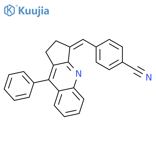 Benzonitrile, 4-[(1,2-dihydro-9-phenyl-3H-cyclopenta[b]quinolin-3-ylidene)methyl]- structure