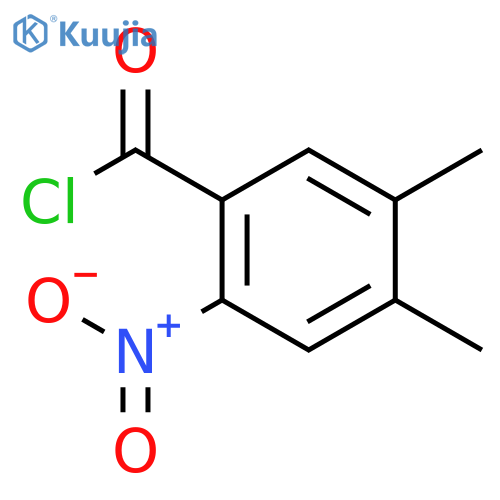Benzoyl chloride, 4,5-dimethyl-2-nitro- structure