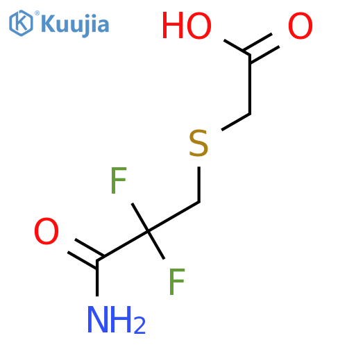 Acetic acid, [(3-amino-2,2-difluoro-3-oxopropyl)thio]- structure