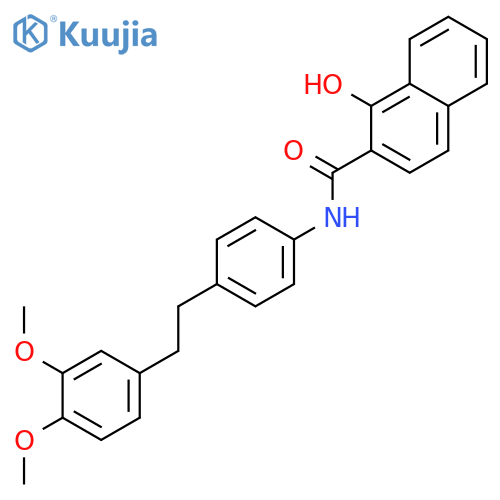 2-Naphthalenecarboxamide, N-[4-[2-(3,4-dimethoxyphenyl)ethyl]phenyl]-1-hydroxy- structure
