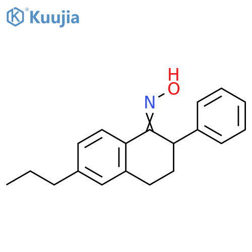 1(2H)-Naphthalenone, 3,4-dihydro-2-phenyl-6-propyl-, oxime structure