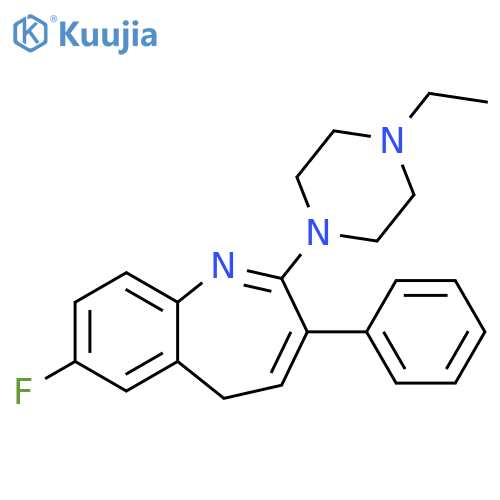 5H-1-Benzazepine, 2-(4-ethyl-1-piperazinyl)-7-fluoro-3-phenyl- structure