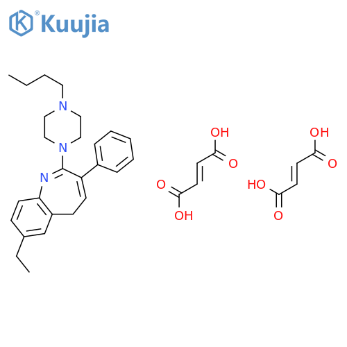 5H-1-Benzazepine, 2-(4-butyl-1-piperazinyl)-7-ethyl-3-phenyl-,(Z)-2-butenedioate (1:2) structure
