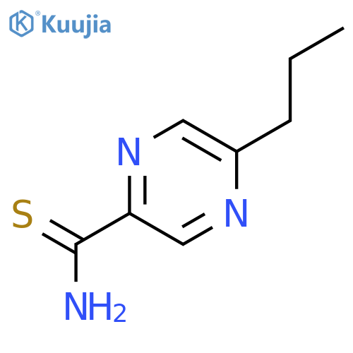 Pyrazinecarbothioamide, 5-propyl- structure