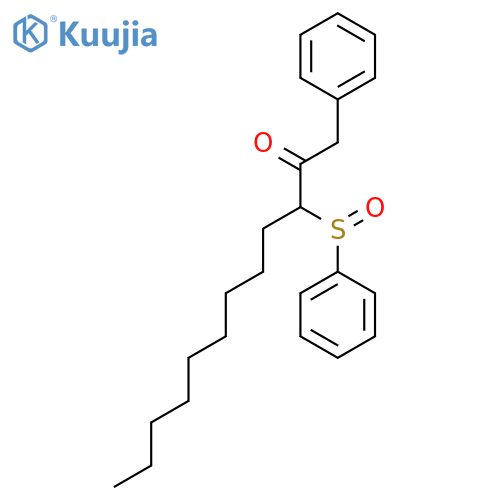 2-Dodecanone, 1-phenyl-3-(phenylsulfinyl)- structure