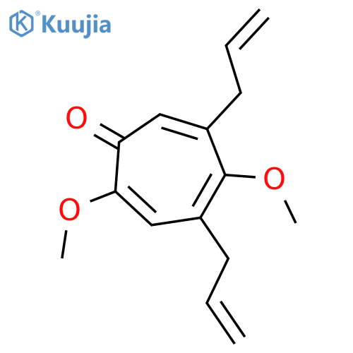 2,4,6-Cycloheptatrien-1-one, 2,5-dimethoxy-4,6-di-2-propenyl- structure