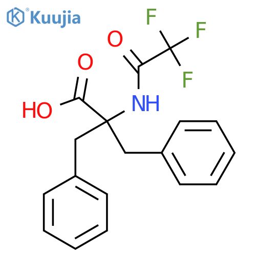 2-Benzyl-3-phenyl-2-(2,2,2-trifluoroacetamido)propanoic acid structure
