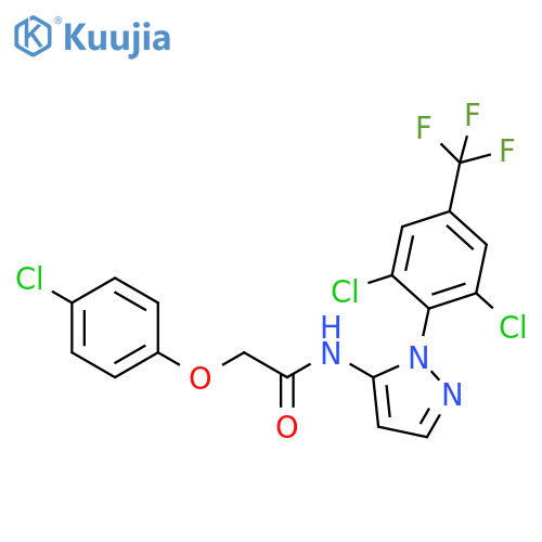 Acetamide,2-(4-chlorophenoxy)-N-[1-[2,6-dichloro-4-(trifluoromethyl)phenyl]-1H-pyrazol-5-yl]- structure