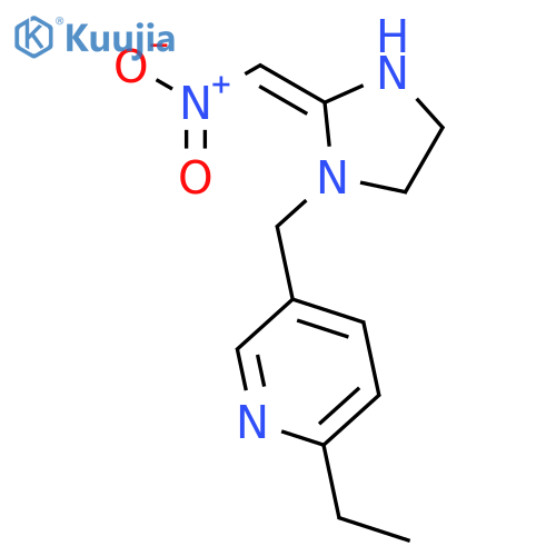 Pyridine, 2-ethyl-5-[[2-(nitromethylene)-1-imidazolidinyl]methyl]- structure