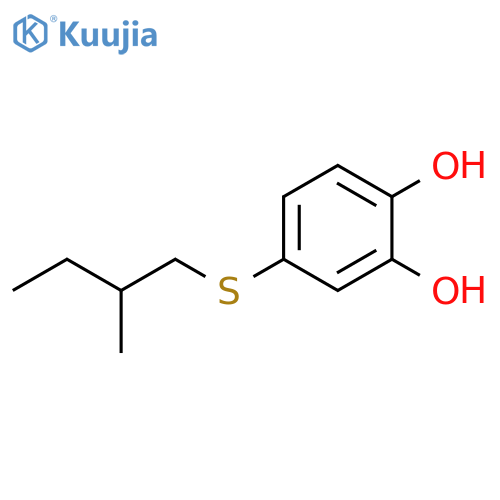 1,2-Benzenediol,4-[(2-methylbutyl)thio]- structure