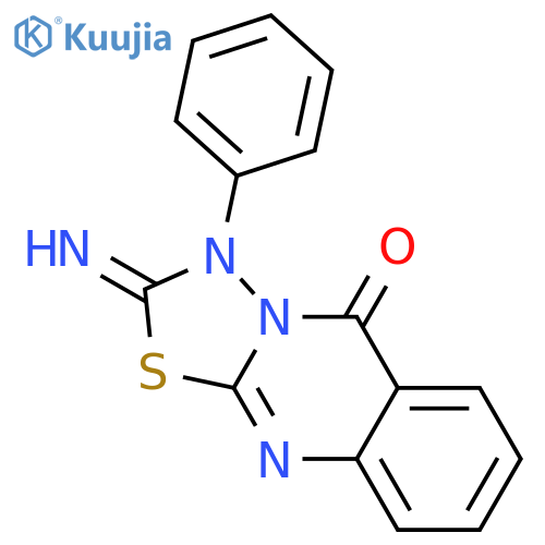 5H-1,3,4-Thiadiazolo[2,3-b]quinazolin-5-one,2,3-dihydro-2-imino-3-phenyl- structure