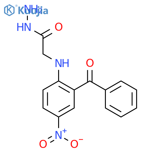 Glycine,N-(2-benzoyl-4-nitrophenyl)-, hydrazide structure