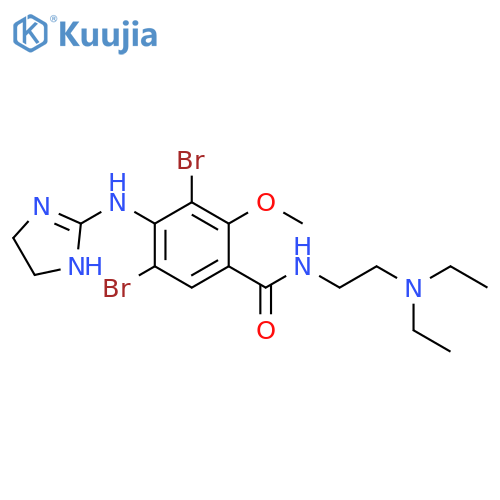 Benzamide,3,5-dibromo-N-[2-(diethylamino)ethyl]-4-[(4,5-dihydro-1H-imidazol-2-yl)amino]-2-methoxy- structure