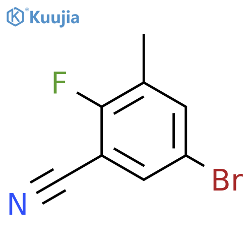 5-Bromo-2-fluoro-3-methylbenzonitrile structure