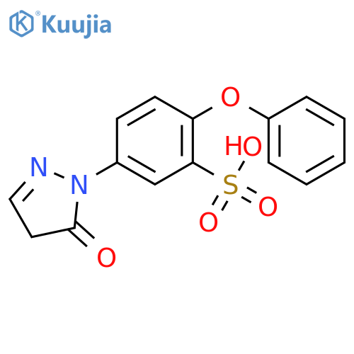 Benzenesulfonic acid, 5-(4,5-dihydro-5-oxo-1H-pyrazol-1-yl)-2-phenoxy- structure