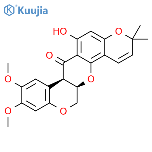 3H-[1]Benzopyrano[3,4-b]pyrano[2,3-h][1]benzopyran-7(7aH)-one,13,13a-dihydro-6-hydroxy-9,10-dimethoxy-3,3-dimethyl-, (7aR,13aR)- structure
