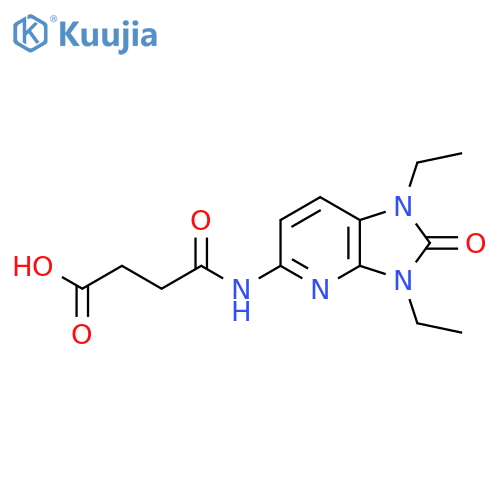 3-({1,3-Diethyl-2-oxo-1H,2H,3H-imidazo4,5-bpyridin-5-yl}carbamoyl)propanoic Acid structure