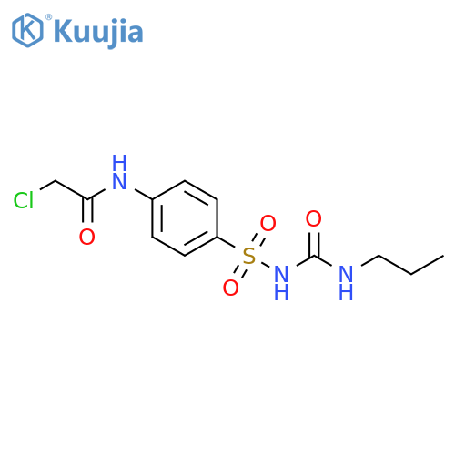 2-chloro-N-(4-{(propylcarbamoyl)aminosulfonyl}phenyl)acetamide structure