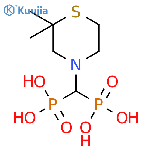 Phosphonic acid, [(2,2-dimethyl-4-thiomorpholinyl)methylene]bis- structure