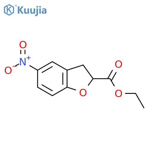 Ethyl 5-nitro-2,3-dihydrobenzofuran-2-carboxylate structure