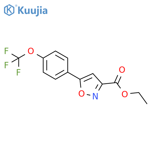 3-Isoxazolecarboxylic acid, 5-[4-(trifluoromethoxy)phenyl]-, ethyl ester structure